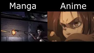 Gabi's shot (Manga vs Anime version) | Shingeki no kyojin [HD]