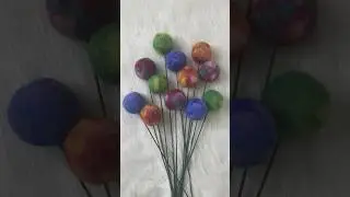 How To Make FELTED WOOL BALLS Mesh Colors