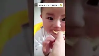 Tasting Acidic Fruit For The 1st time |#funnybabies #lol #fruites #shorts