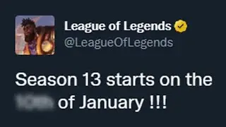 Riot just Announced when Season 13 STARTS !!!