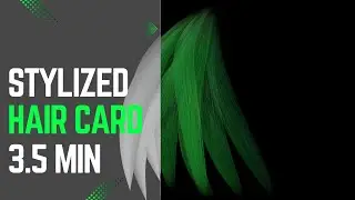 stylized Hair card in blender