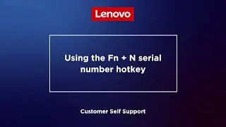 Find Your Serial Number Using Fn+N | Lenovo Legion | Lenovo IdeaPad | (2023 and Later ONLY)