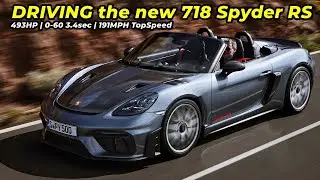 DRIVING the new Porsche 718 Spyder RS (2024) - Exotic Legal Sports Cars!