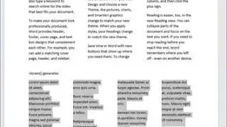 MS Word create columns separated by a vertical line with equal width or non-equal width.