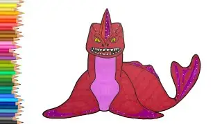 Нарисовать Красного Ревуна с мультфильма Морской монстр/ How to draw Red from the SEA BEAST