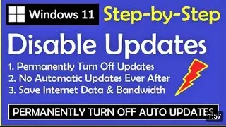 How to Stop Windows 11 Update Permanently | Disable Automatic Updates | Turn Off Auto Updates
