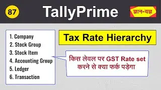 Set GST Rate on different levels in Tally Prime|Tax Rate Hierarchy in Tally|Set/Alter GST Details#87