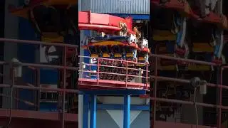 Chassis Up! Are you ready to FLY? 🦸‍♂️☁️ #rollercoaster #amusementpark #coaster #themepark