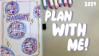 JANUARY PLAN WITH ME | 2024 | 💜🪩