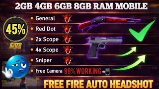 Free Fire Auto Headshot sensitivity 2026⚙️✅ 100% Working Sensitivity 😱 | 2GB, 4GB, 6GB, 8GB RAM..