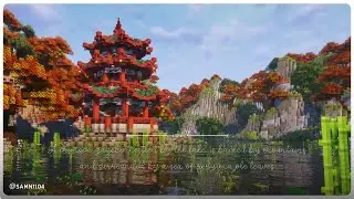🍁🍂 I Minecrafted a Chinese ink wash painting.