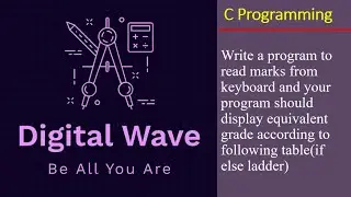 Write a program to read marks from user and program should display grade as per to following table