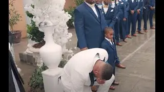 Groom Fell To His Knees Gave Thanks to God When He Saw His Bride! #weddingceremony #bride  #groom