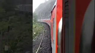 Indian Train in super fast speed, Indian Railways.