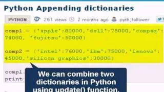 PYTHON Tutorial : Python Appending dictionaries