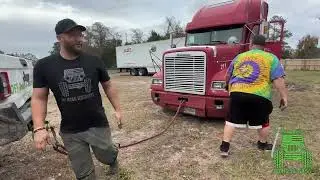 Loaded Tractor and Trailer rescue