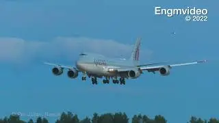 Qatar Amiri Flight Boeing 747(BBJ) VIP arrival Oslo Airport Norway