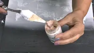 Черное с золотом. Создание интерьерной картины поэтапно.