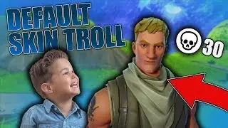 TROLLING 12 Year Old Kid with FAKE DEFAULT SKIN In Fortnite Battle Royale!