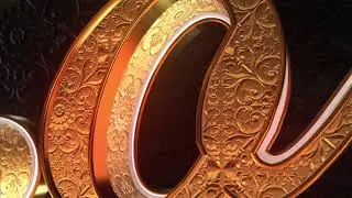 Beautiful Golden 3D Text Animation in After Effects & Element 3D.