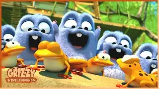 The Bear, The Frog and the Mosquito | Grizzy & the lemmings (S03E66) | 🐻🐹 Cartoon for Kids