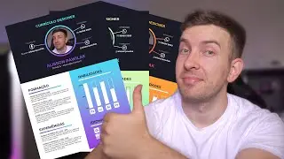 Como criar um CURRÍCULO no PHOTOSHOP | Com um lindo DESIGN MINIMALISTA para se destacar 🤩