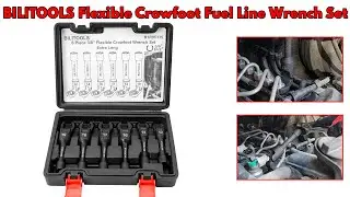 Long Flex-Head Crows Foot Line Wrench Set 3/8" & 1/2" Drive