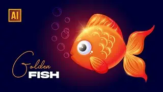 DRAWING A GOLDFISH (WORKING WITH GRADIENTS, TEXTURES AND OVERLAYS) | TUTORIAL IN ADOBE ILLUSTRATOR
