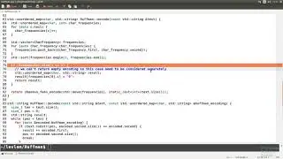 Алгоритмы теория и практика Методы - 62 урок.  Практика на C++: Коды Хаффмана