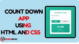 Countdown Timer | HTML CSS JS | Web Canvas