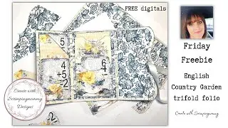 Friday freebie English Country Garden trifold folio