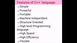 Feature of c++ | theory of c++ | learn with Salam|