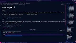 Numpy part 1