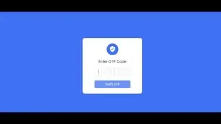 otp input verification form html and css js project source code