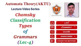 Theory of automata | Chomsky classification of grammars | Types of grammars | Lec-4