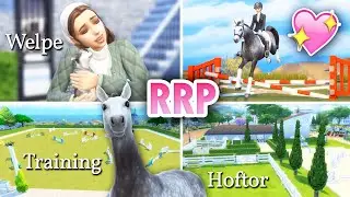 [RRP] Farm tour 🏠 new puppy 🐶 & 1st away training 🐎 Sims 4 💕Horse ranch