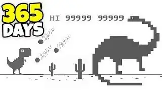 Playing Chrome Dinosaur game (World Record) by kingdom information 2020