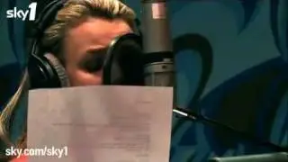 Britney Spears recording the music WOMANIZER (Live Vocals)