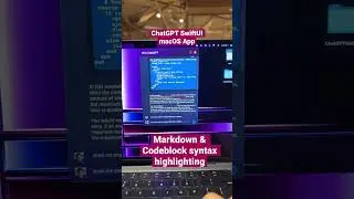 ChatGPT macOS App with Markdown Code Syntax Highlighting demo 