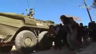 Сирия  01.03.2016  Журналисты попали под обстрел на границе с Турцией