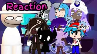 FNF and CRK characters reacts to Thearchy FNF || Gacha Club reaction