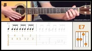 Blues en Mi ( Chicago blues/shuffle ) - Cours de guitare. Tuto + Tab
