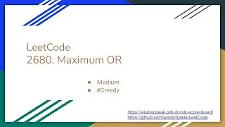 【每日一题】LeetCode 2680. Maximum OR