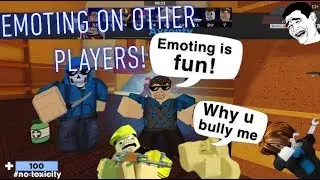 EMOTING EVERY PLAYER I KILL IN ARSENAL! RAGE QUIT! | ROBLOX