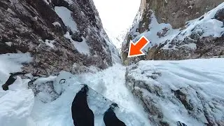 Possibly The Narrowest Couloir We’ve Ever Ridden
