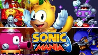 Sonic Mania: All Bosses (As Super Ray)