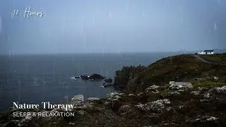 Rainy Days at Lands End, Cornwall, UK | Heavy Rain Sounds for Sleep & Relaxation