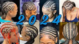 2024 New & Latest Cornrow Braids/Braided Hairstyles For Black Women | Cute  #braidshairstyles