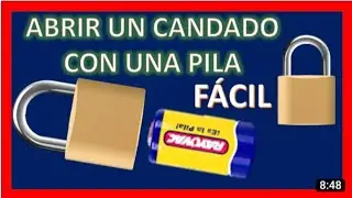 COMO ABRIR UN CANDADO SIN llave de manera facil//trucos para abrir candados sin llave.