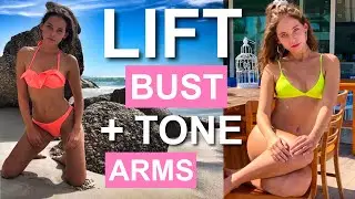 the BEST exercises to lift your bust & tone your arms | AT HOME WORKOUT
